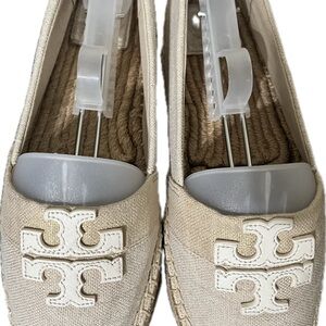 Tory Burch Cream Espadrille Loafers